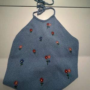 NWT ZARA KNIT HALTER TOP